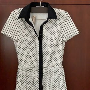Oscar de la Renta Black and White Dress Size 6